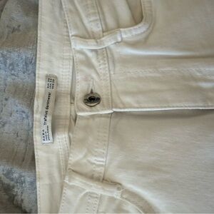 Zara Off-White Denim Pants